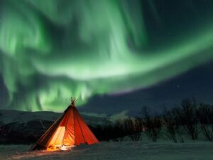Abisko: Nationalparken: Fototur med norrsken