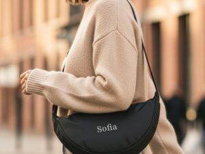 Personlig axelväska - Svart - Puffig modell